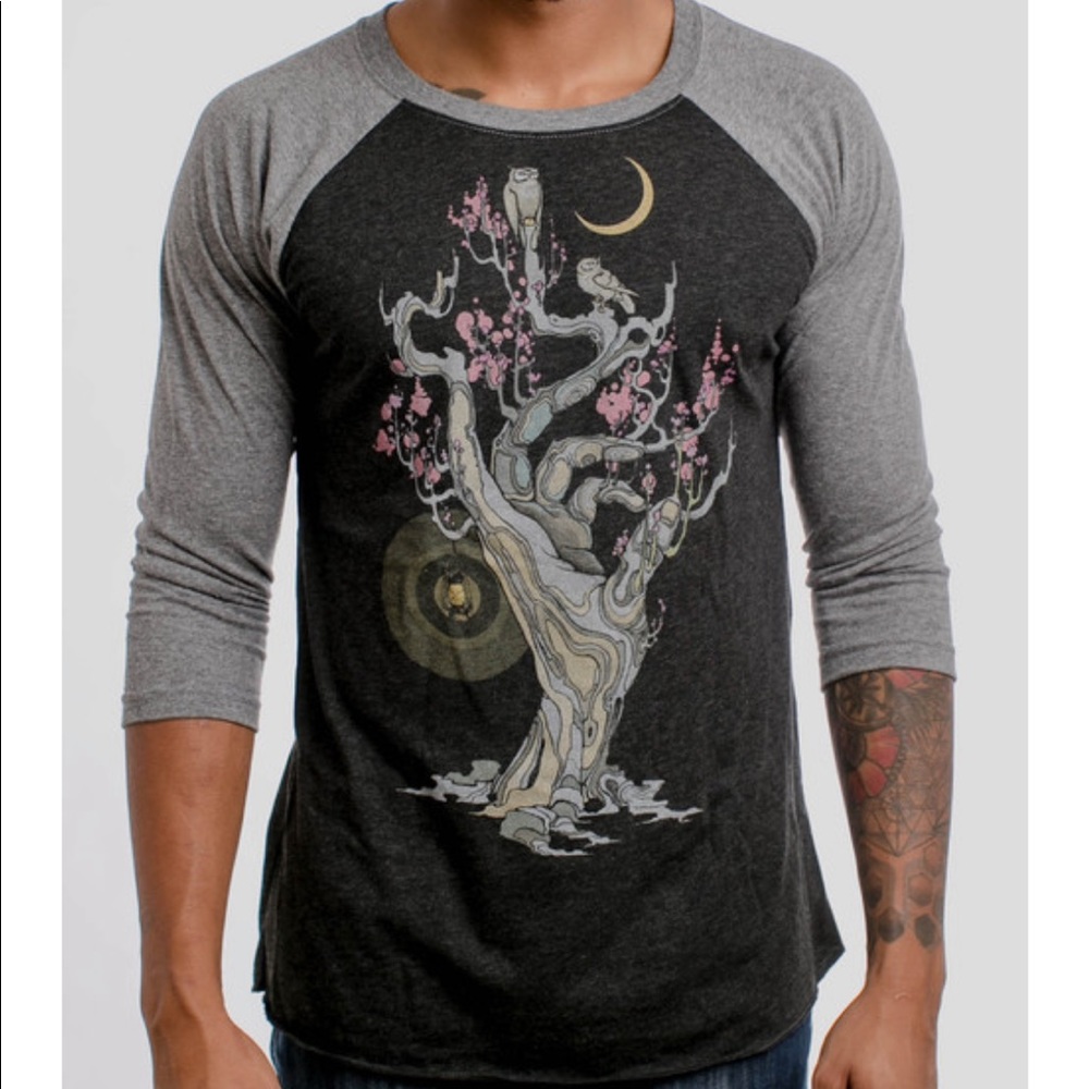 Curbside clothing night owls 3/4 sleeve raglan